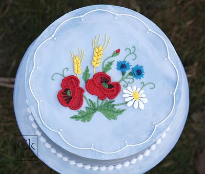 Summer Stitchwork Royal Iced Cake - Cake by Natasha Shomali
