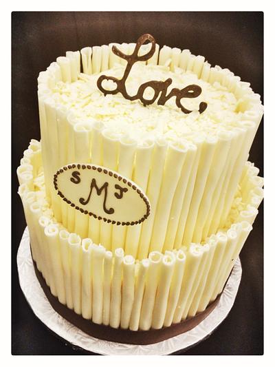 White chocolate wedding cake - Cake by Guil