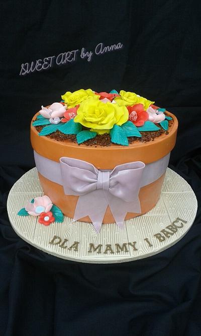 Flower pot cake.  - Cake by SWEET ART Anna Rodrigues