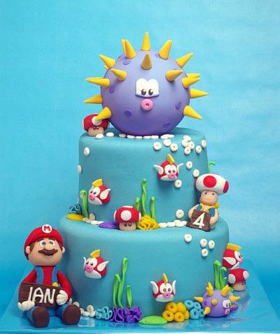 Mario Bros - Cake by Madamegateau