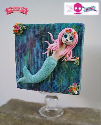 Sugar Skulls - The Cute Mermaid - Cake by The Custom Cakery