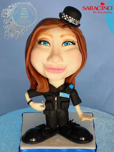 Policewoman cartoon topper - Cake by Beata Khoo