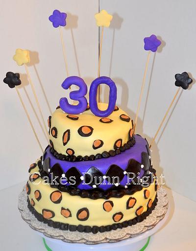Topsy Turvy 30th - Cake by Wendy
