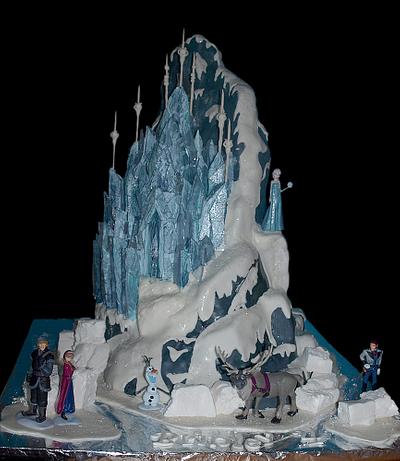 Frozen Ice Palace and Mountain CAKE - Cake by Katie Goodpasture