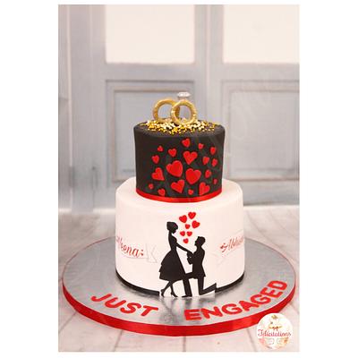 Silhoutte love - Cake by Félicitations 