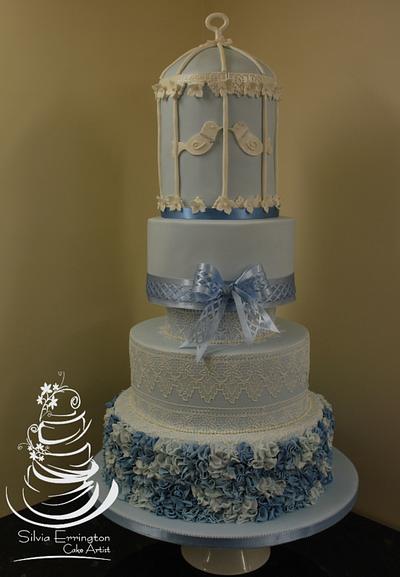 Birdcage and lace - Cake by cakesbysilvia1