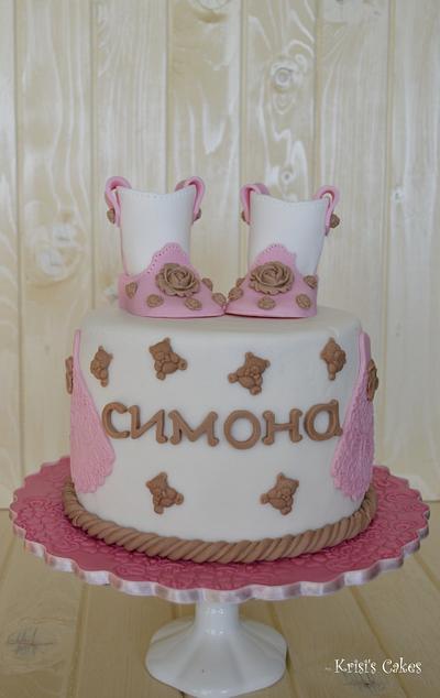 cake 1-st Birthday Simona - Cake by KRISICAKES
