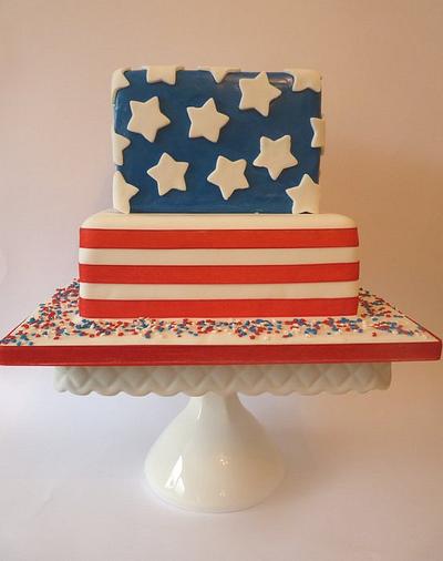 Stars and Stripes - Cake by Melissa Woodland Cakes