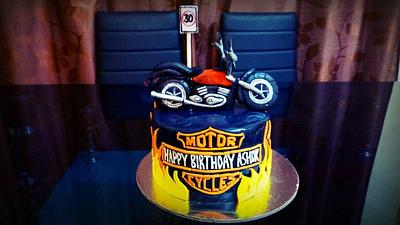 Harley Davidson cake !! - Cake by Ashwini Hebbar