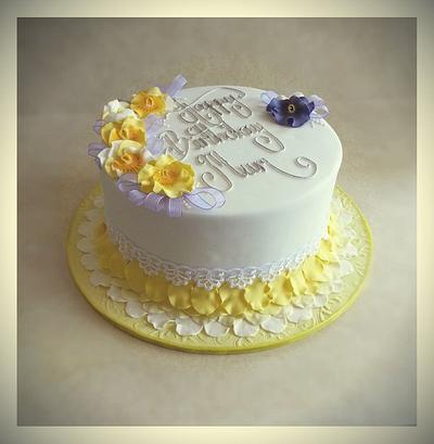Pansy Cake - Cake by Katrina's Cupn Cakes