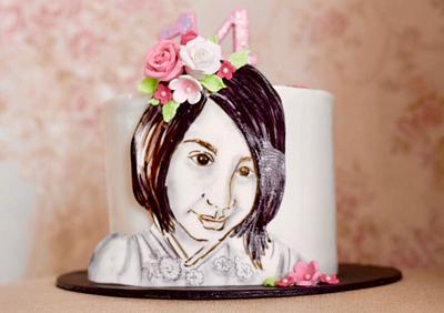 Gayatri’s portrait  - Cake by Somoshree Khandekar 