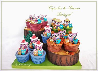 4 SEASONS OWLS - IRISH SUGARCRAFT SHOW COMPETITION 2016 - Cake by Ana Remígio - CUPCAKES & DREAMS Portugal