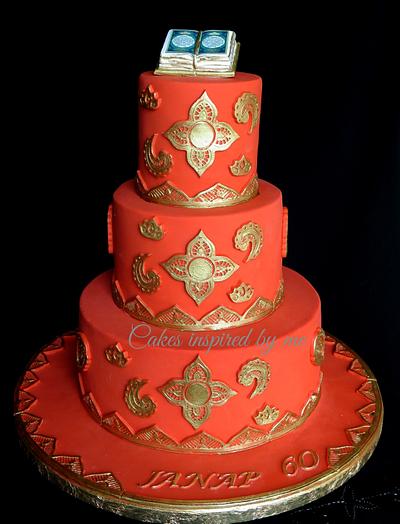 Burnt orange and gold birthday cake - Cake by Cakes Inspired by me