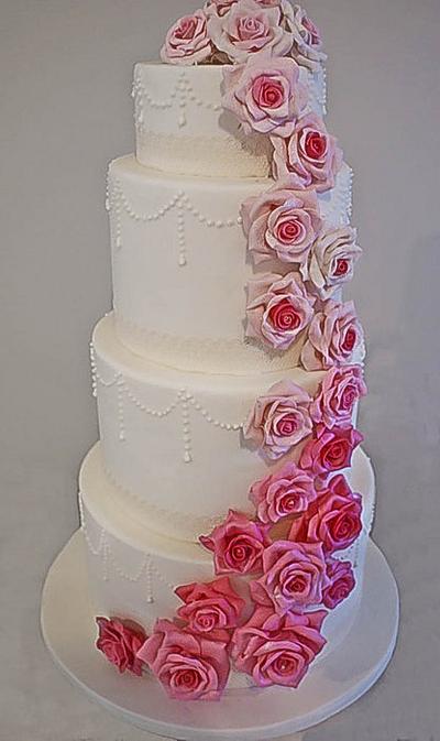 Pink Rose Cake  - Cake by Edible Art Cakes