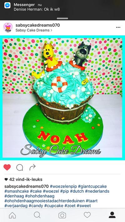 Woezel and PiP smash cake  - Cake by Sabsy Cake Dreams 