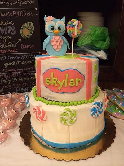 Owl First Birthday Cake - Cake by Jeana Byrd