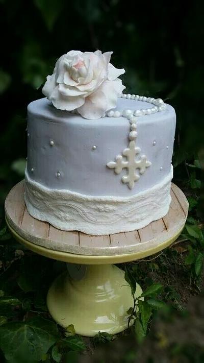 White rose - Cake by MELBISES
