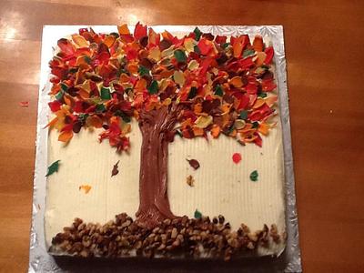 Fall Thanksgiving Cake - Cake by Cathryn Kiesewetter