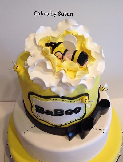 Bumble bee baby shower  - Cake by Skmaestas