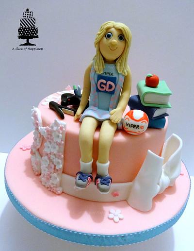 Netball 21st Birthday - Cake by Angela - A Slice of Happiness