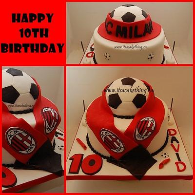 AC Milan Soccer Fan Cake - Cake by It's a Cake Thing 