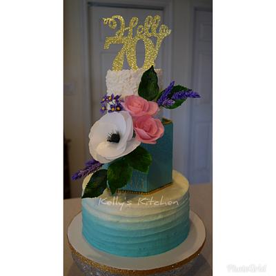 Mom's 70th - Cake by Kelly Stevens