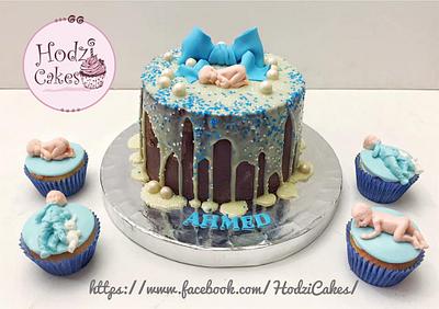 BabyShower Cake&Cupcakes - Cake by Hend Taha-HODZI CAKES