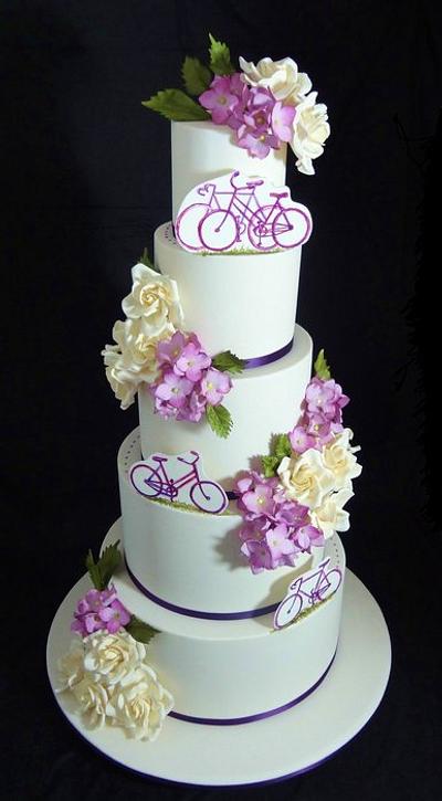 Bikes and Blossoms - Cake by Eleanor Heaphy