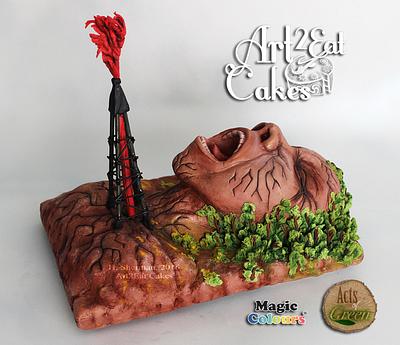 Fracked Through the Heart, Acts of Green UNSA2016 - Cake by Heather -Art2Eat Cakes- Sherman