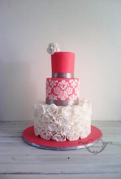 Vintage Wedding Cake  - Cake by Zaafirah Adams  - Zee's Cake Corner 