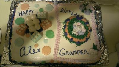 Happy Birthday Grammer and Alex - Cake by FamilyTraditions