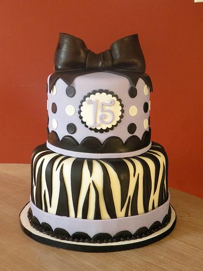 Purple & Zebra birthday - Cake by Dani Johnson