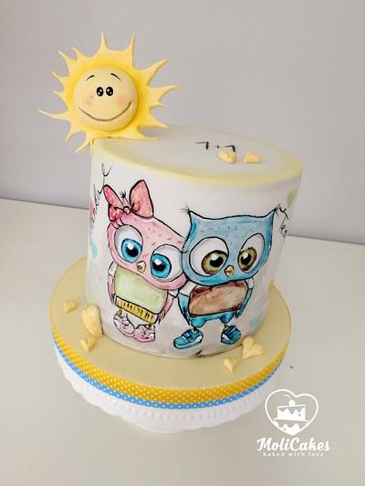 Owls - Cake by MOLI Cakes