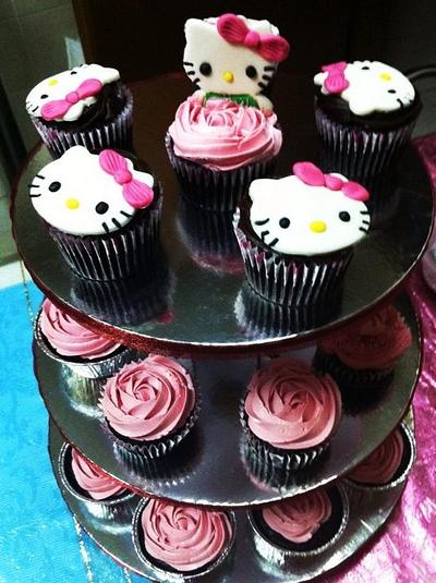 Hello Kitty Cupcakes - Cake by La Verne