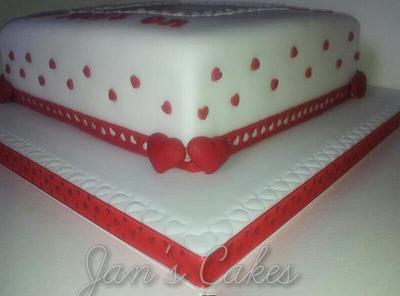 Ruby (40 years) Wedding Anniversary - Cake by Jan