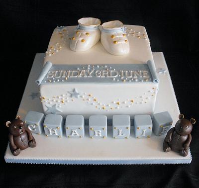 Boys Christening cake - Cake by Dee