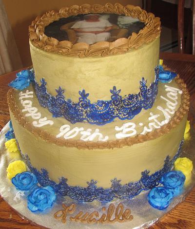 90th Birthday cake  - Cake by Laura 