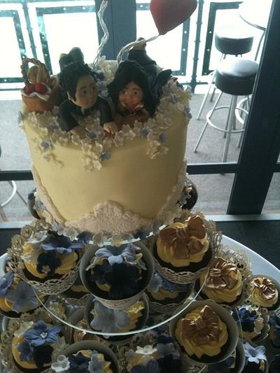 Wedding cupcake tower - Cake by Jo Tan