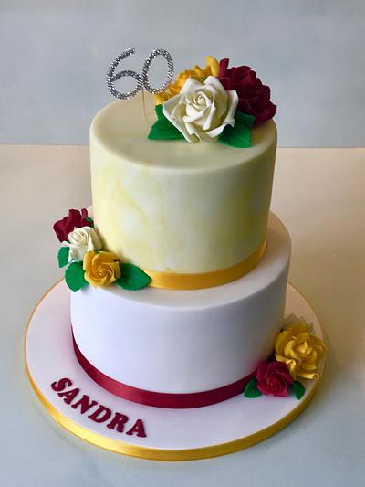60th Birthday  - Cake by Lorraine Yarnold