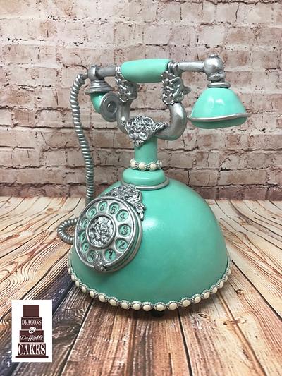 Vintage phone cake tutorial  - Cake by Dragons and Daffodils Cakes