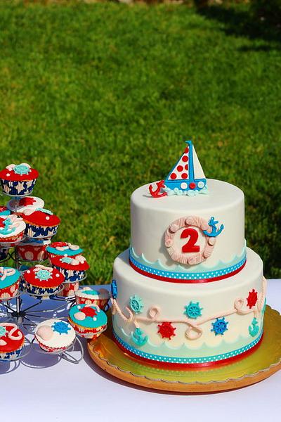 Nautical birthday cake - Cake by laskova