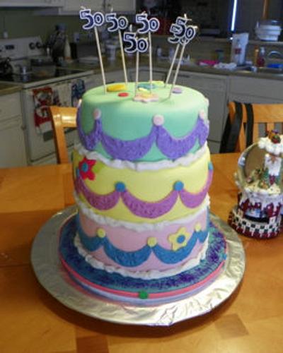 My first tiered cake! - Cake by AveryCakes