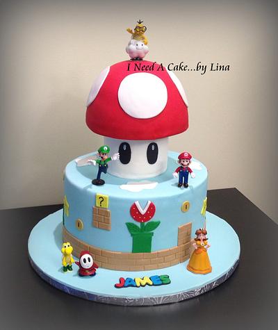 Super Mario for James - Cake by Lina Gikas
