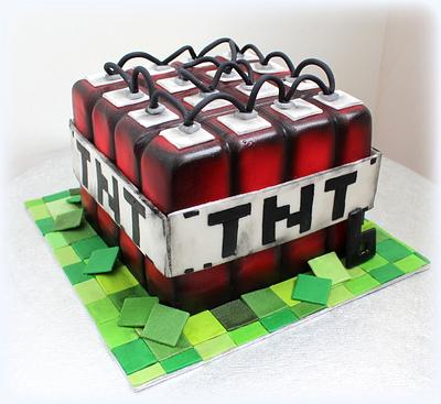 TNT - Minecraft - Cake by Lucie Milbachová