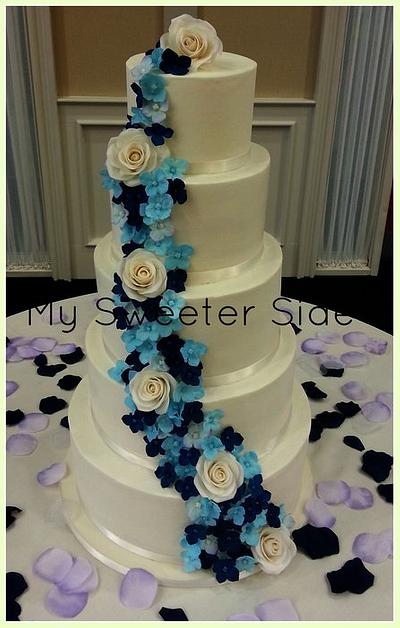 Ivory wedding cake - Cake by Pam from My Sweeter Side