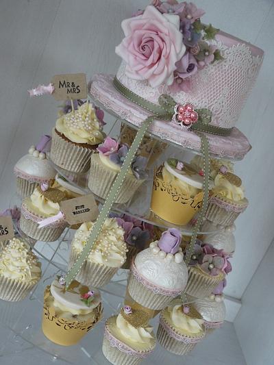 Faye Wedding Cupcake Tower - Cake by Scrummy Mummy's Cakes