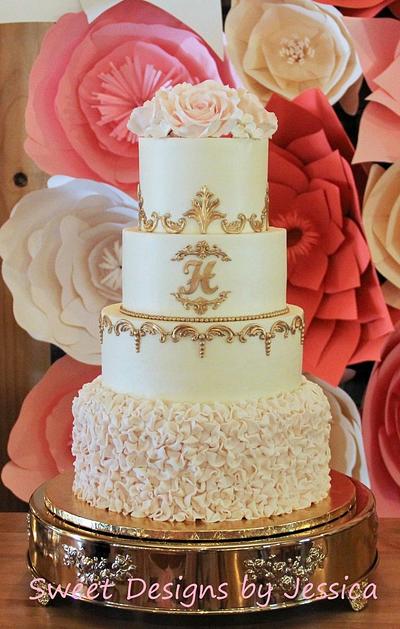 Huffman wedding - Cake by SweetdesignsbyJesica