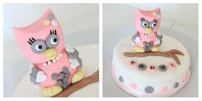 Owl cake - Cake by Sreeja -The Cake Addict