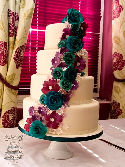 A colour pop for the bolder bride! - Cake by Cakes By No More Tiers (Fiona Brook)
