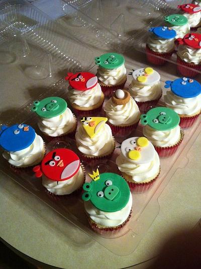 Angry Birds Cupcakes - Cake by Kendra